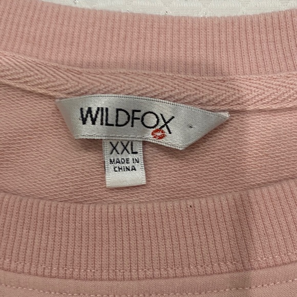 WILDFOX Blush Pink Oversized Sweatshirt - Picture 2 of 4